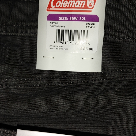 Coleman Fleece Lined Canvas Pants Sz.36X32 NWT - Picture 4 of 7